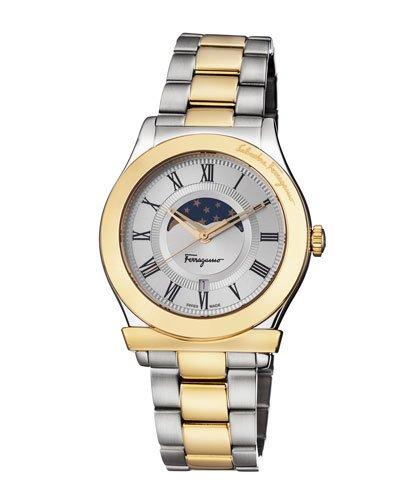 40mm 1898 Sport Men's Moon Phase Two-tone Bracelet Watch,