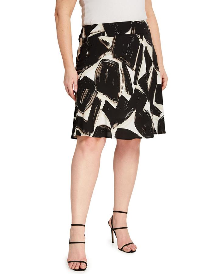 Plus Size Nightfall Geometric Print A-line