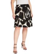 Plus Size Nightfall Geometric Print A-line
