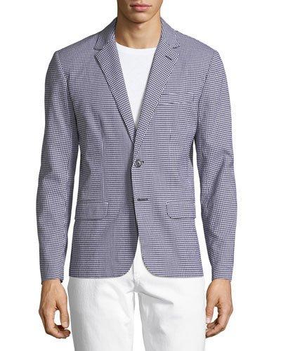 Thurston Grid-print Blazer