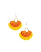 Double-fan Drop Earrings