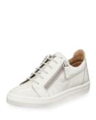 Selma Snake-embossed Leather Low-top Sneaker, Toddler/kids