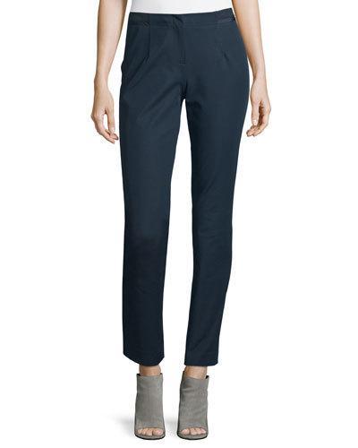 Stanton Ribbon-trimmed Tapered Ankle Pants