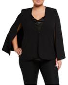 Plus Size Crepe Cape