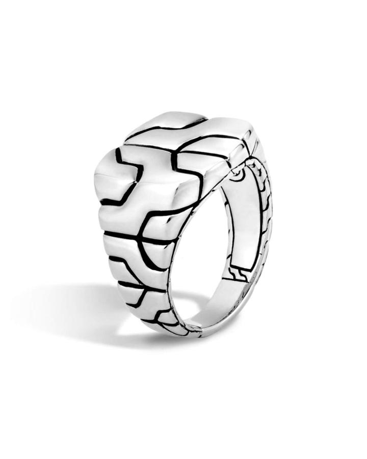 Men's Classic Chain Square Ring,