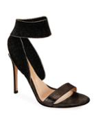 Metallic Suede Ankle-wrap
