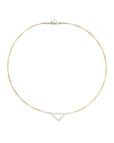 Triangular Diamond Pendant Necklace