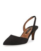 Brayton Leather Halter Pump, Black