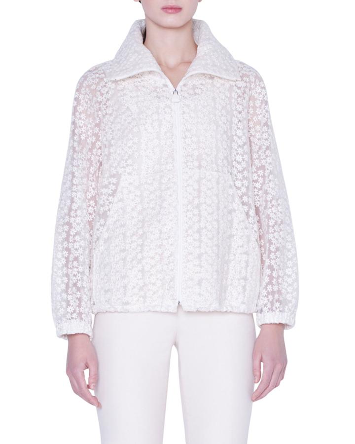 Clelia Daisy Embroidered Organza Jacket