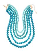 Multi-row Necklace, Turquoise/blue