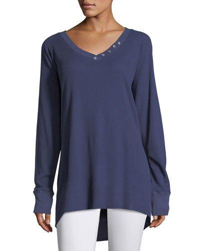V-neck Henley Top