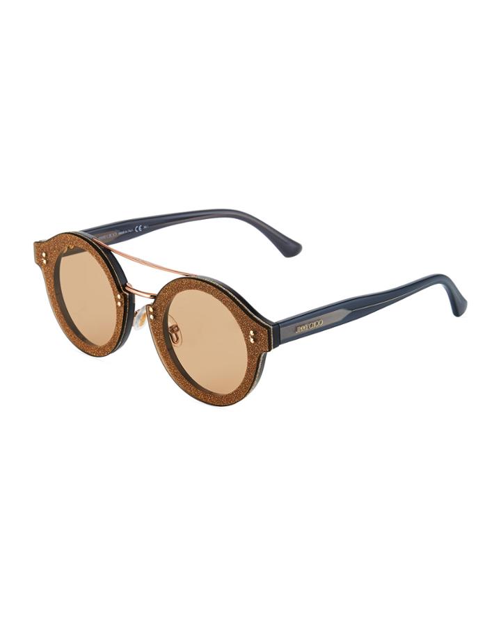 Monties Round Glittery Acetate
