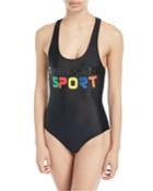 Sporty Logo One-piece