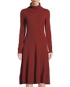 Long-sleeve Cashmere Turtleneck Dress