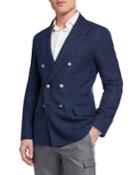 Men's Wool-blend Deconstructed Half-breasted Blazer