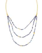 Delicate Flurries Beaded Triple-row Bib Necklace