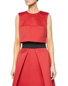 Jewel-neck Cropped