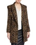 Senna Leopard-print Dickey Coat