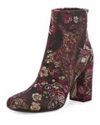 Babies Jacquard 90mm Boot, Black/fuchsia