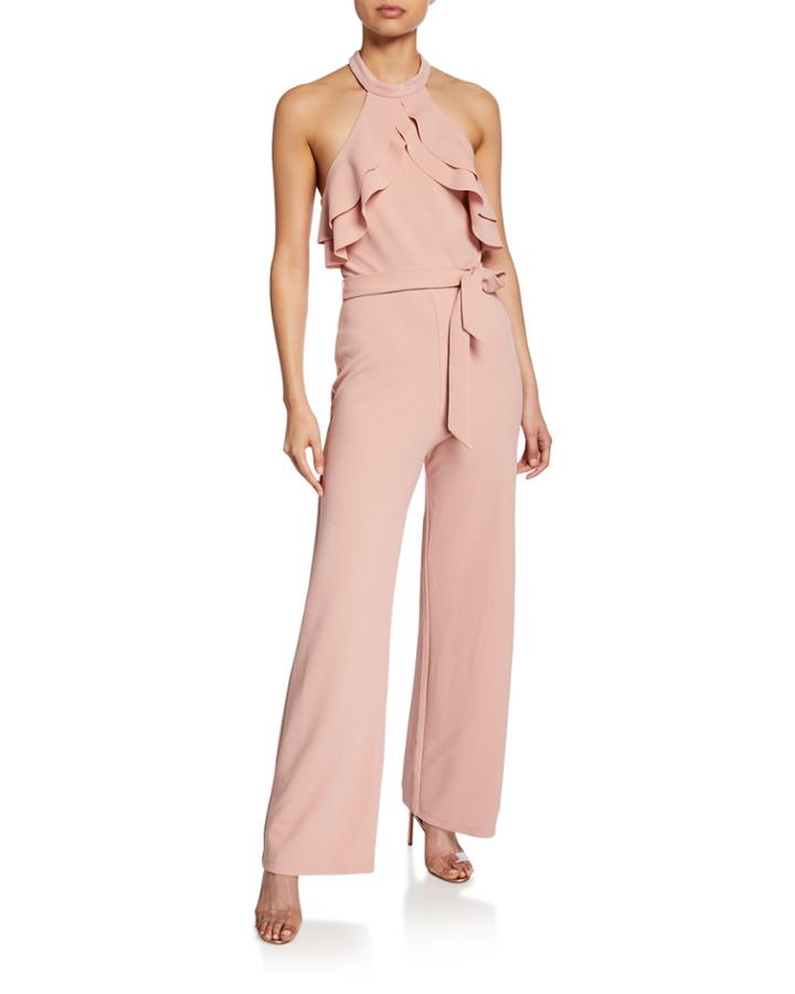 Ruffle Halter Jumpsuit