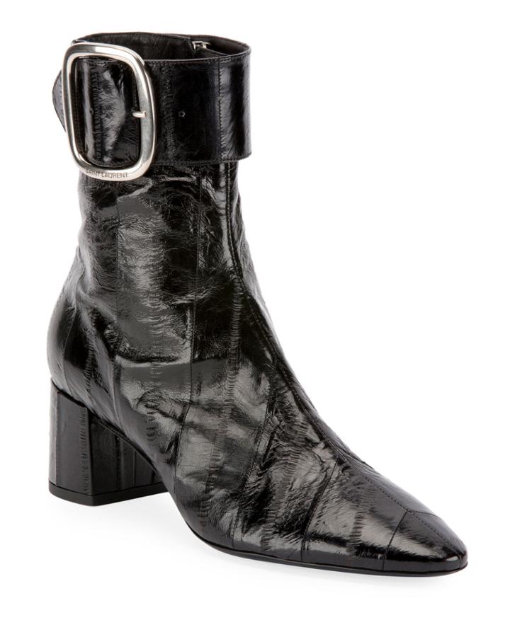 Joplin Shiny Eel Buckle Booties