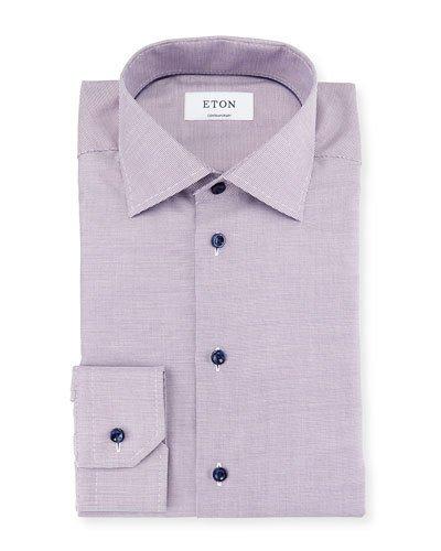 Contemporary-fit Textured Woven Dress Shirt,