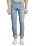 Blake Cropped & Cuffed Slim-straight Jeans,