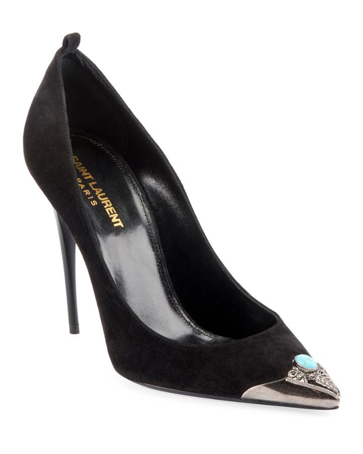 Zoe Suede Pointed Pumps