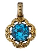 18k Gold Small Floral Pendan
