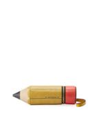 Snakeskin Pencil Wristlet Clutch Bag, Yellow
