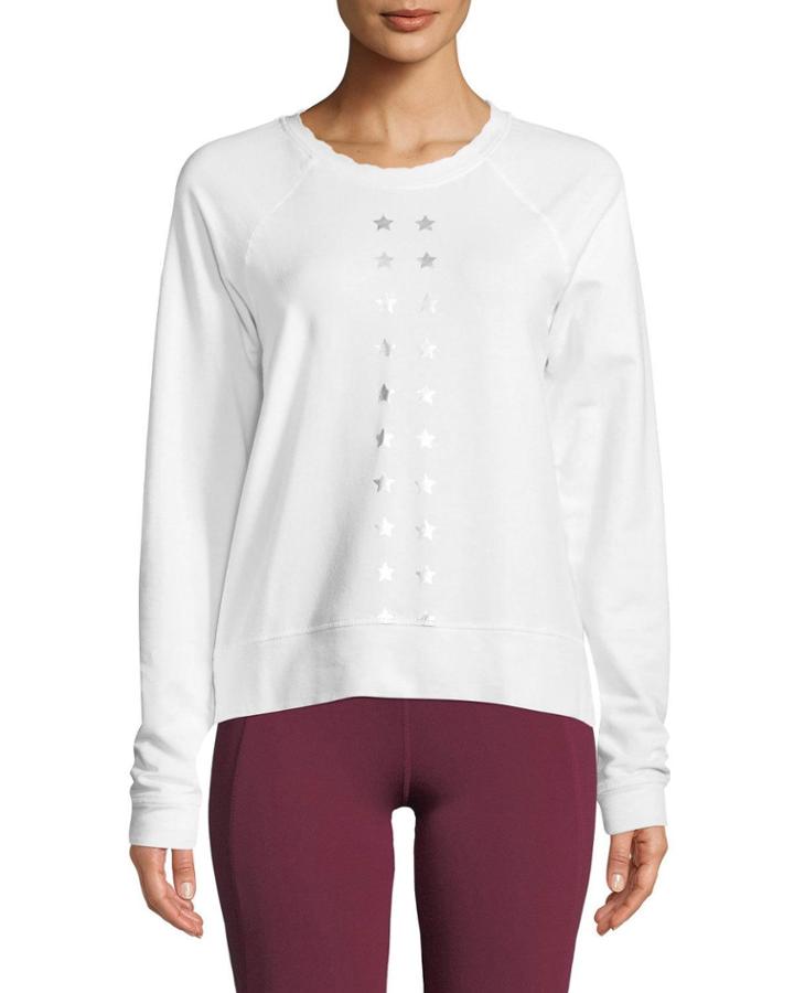 Boyfriend Sweatshirt With Metallic-star Details