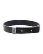 Men's Leather Band Bracelet, Black