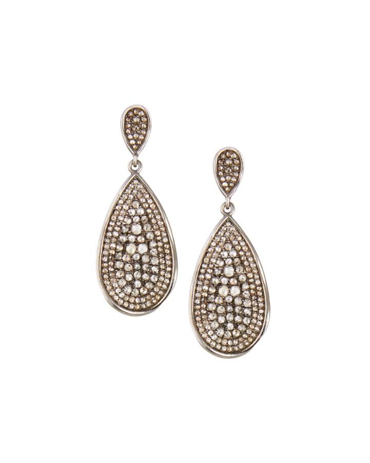 Multicolored Diamond Teardrop Earrings