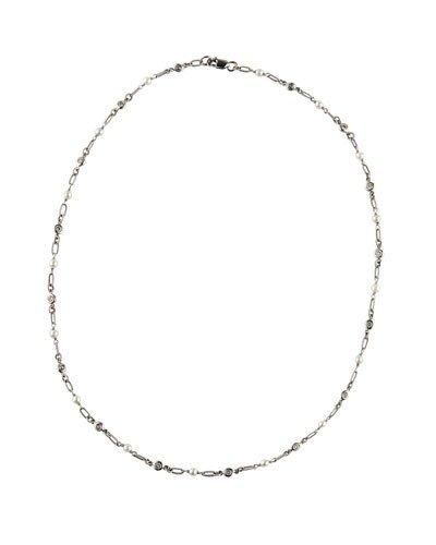 18k Freshwater Pearl & Diamond Necklace