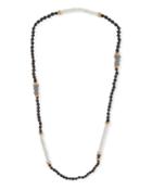 Long Moonstone Beaded Necklace