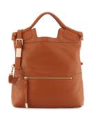 Mid-city Fold-over Tote Bag, Honey Brown