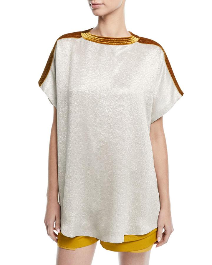 Short-sleeve Oversized Hammered
