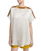 Short-sleeve Oversized Hammered