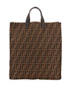 Ff Logo Canvas Shopper Tote Bag