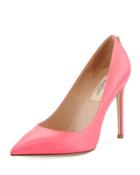 Leather Pointed-toe Pump