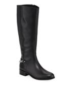 Rider Tall Leather Chain Riding Boots