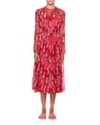 Lipstick-print Chiffon