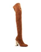 Bea Stretch Suede Mirrored-heel Over-the-knee Boots