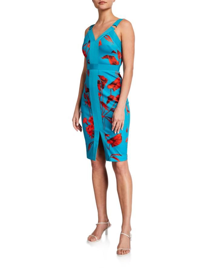 Jordja Fantasia Print Panel Dress