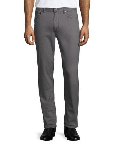 Straight-leg Twill Pants, Battleship