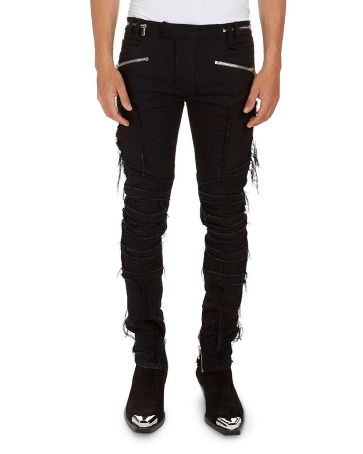 Zip-pocket Distressed