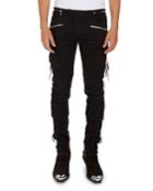 Zip-pocket Distressed