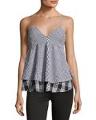 Layered Gingham Tank Top
