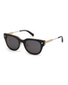 Dsquared2 Aaron Square Plastic/metal Sunglasses, Black/gold, Women's