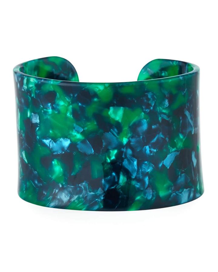 Acrylic Lucite Cuff In Green